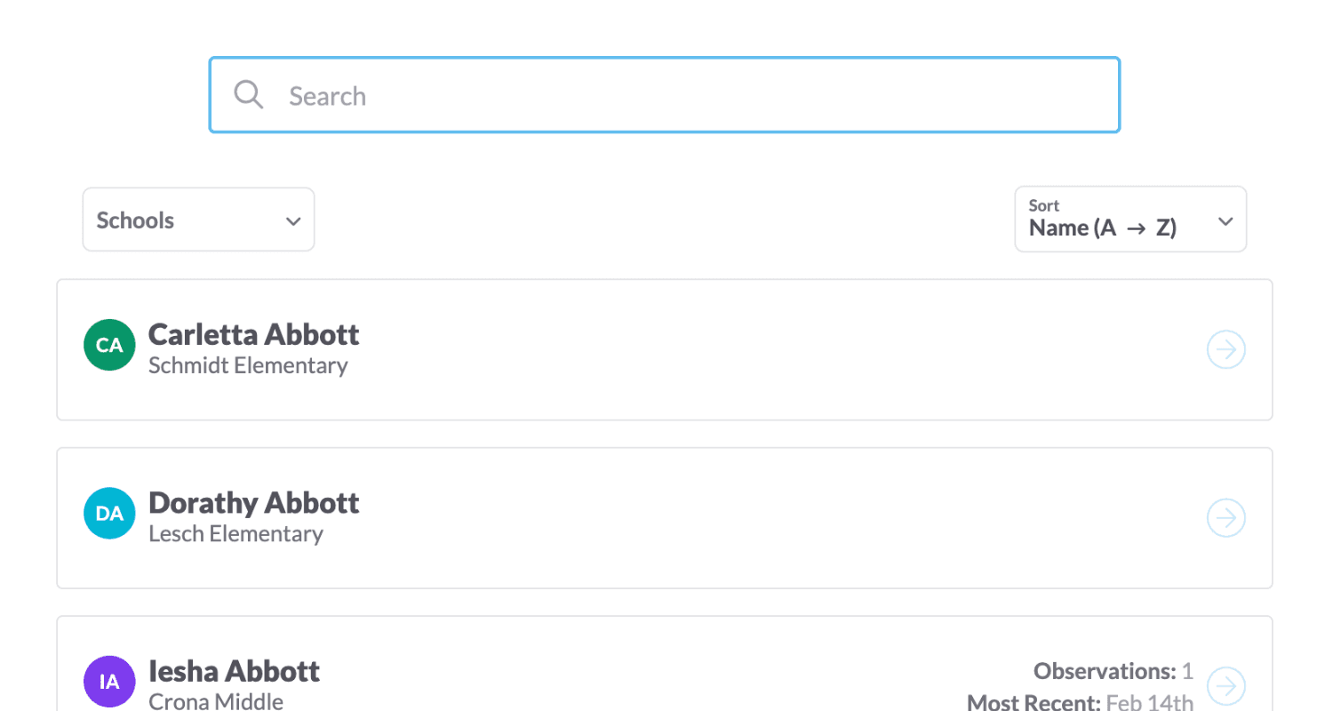 Select a teacher