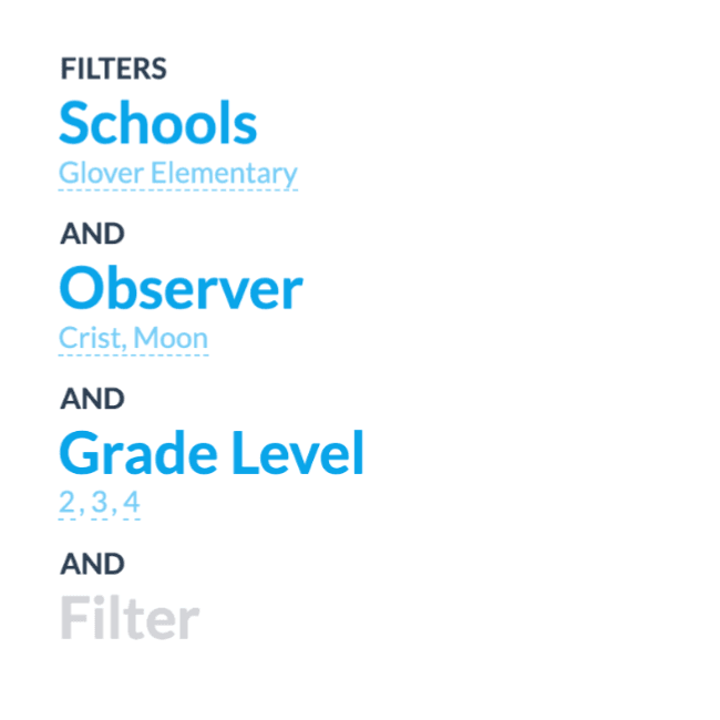 Dashboard filters