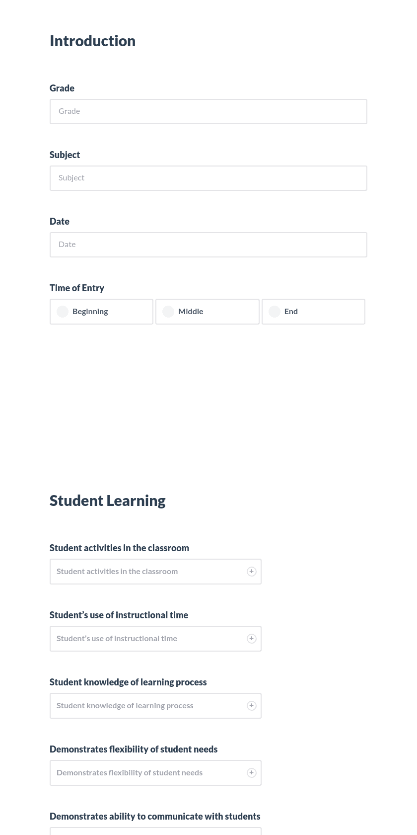 Teacher Evaluation Preview