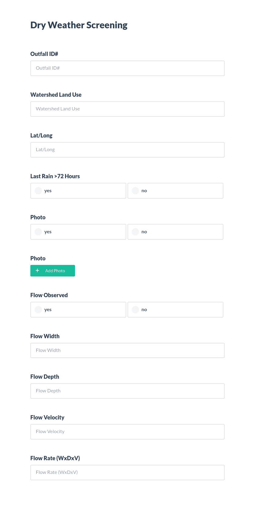 Stormwater Management  Form Preview