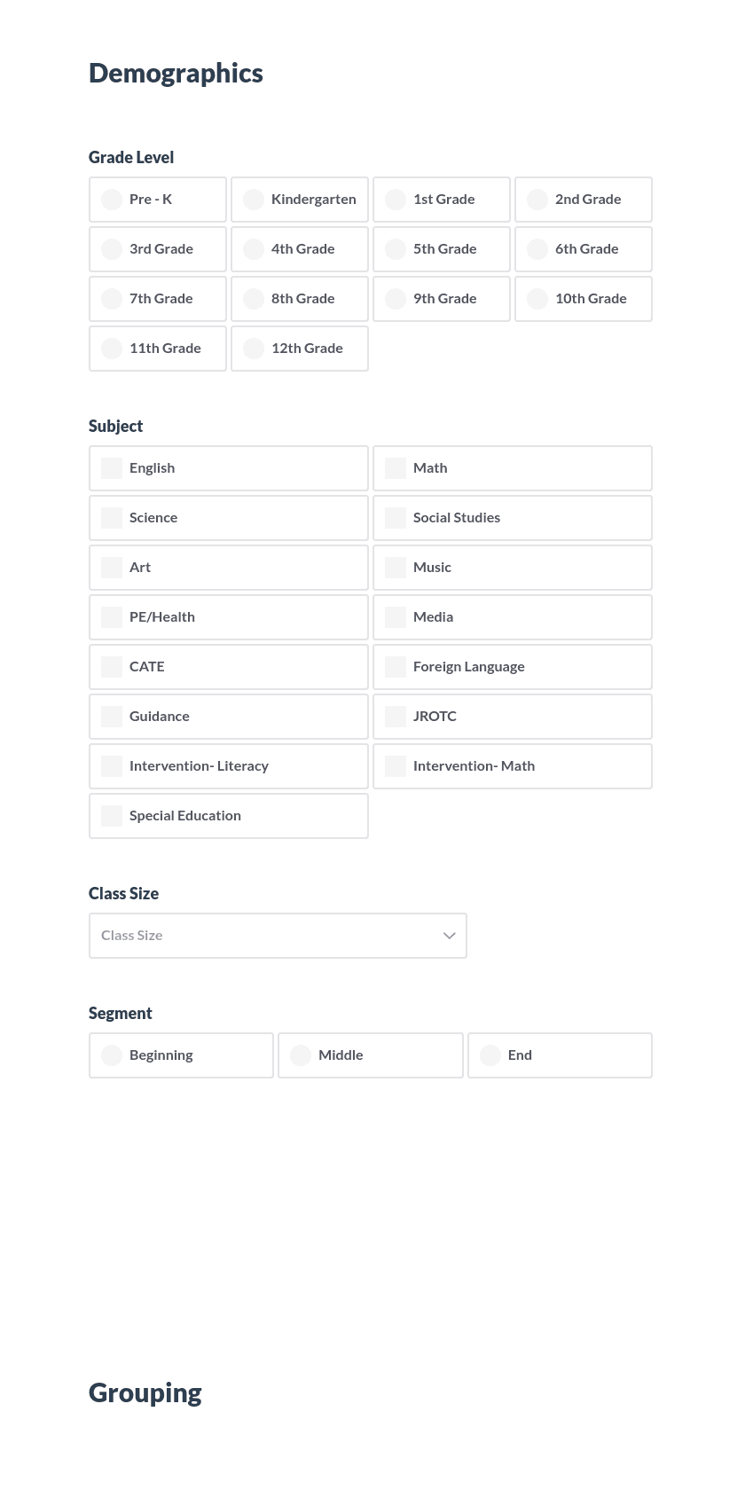 Grouping Students Preview