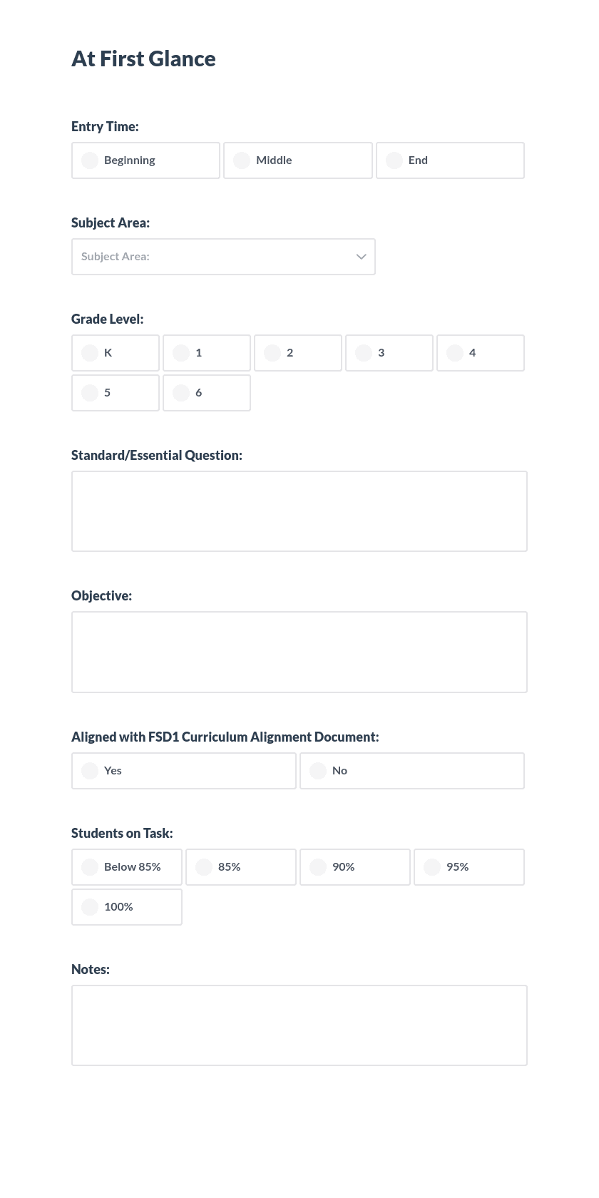 Elementary Template Preview