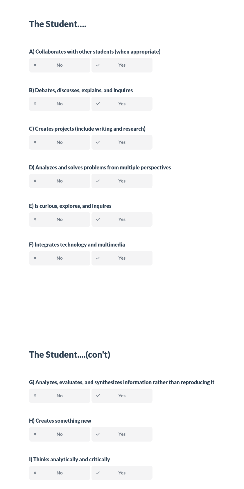 Checklist Observation Preview