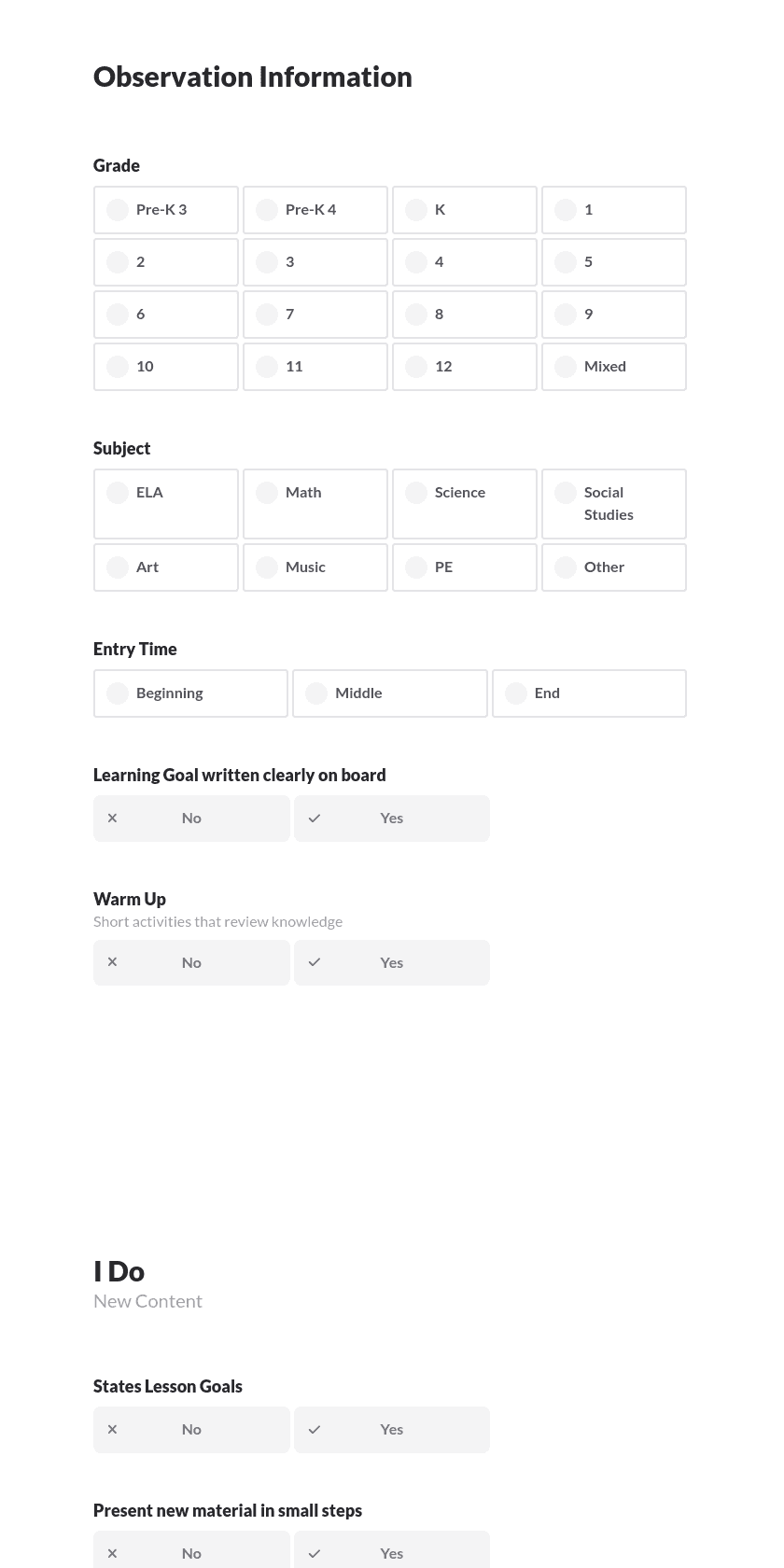 Instructional Strategy Example Preview