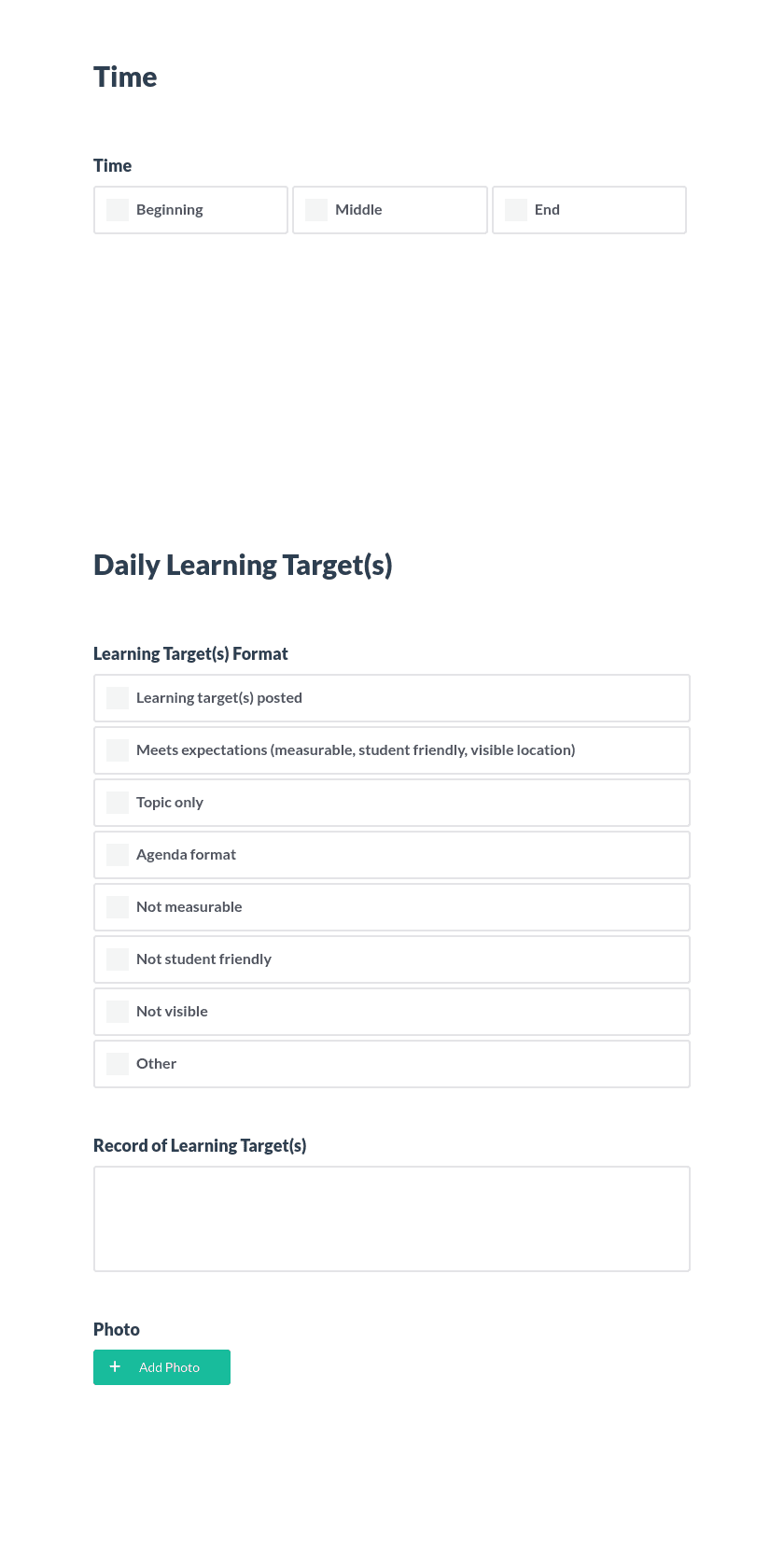 Daily Learning Targets and DOK Preview