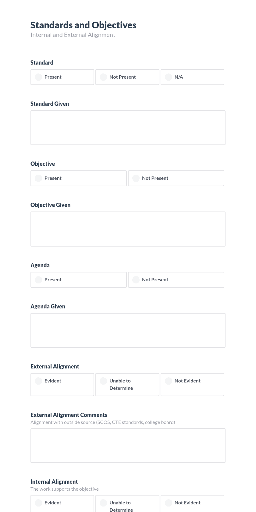 Standards Alignment Preview