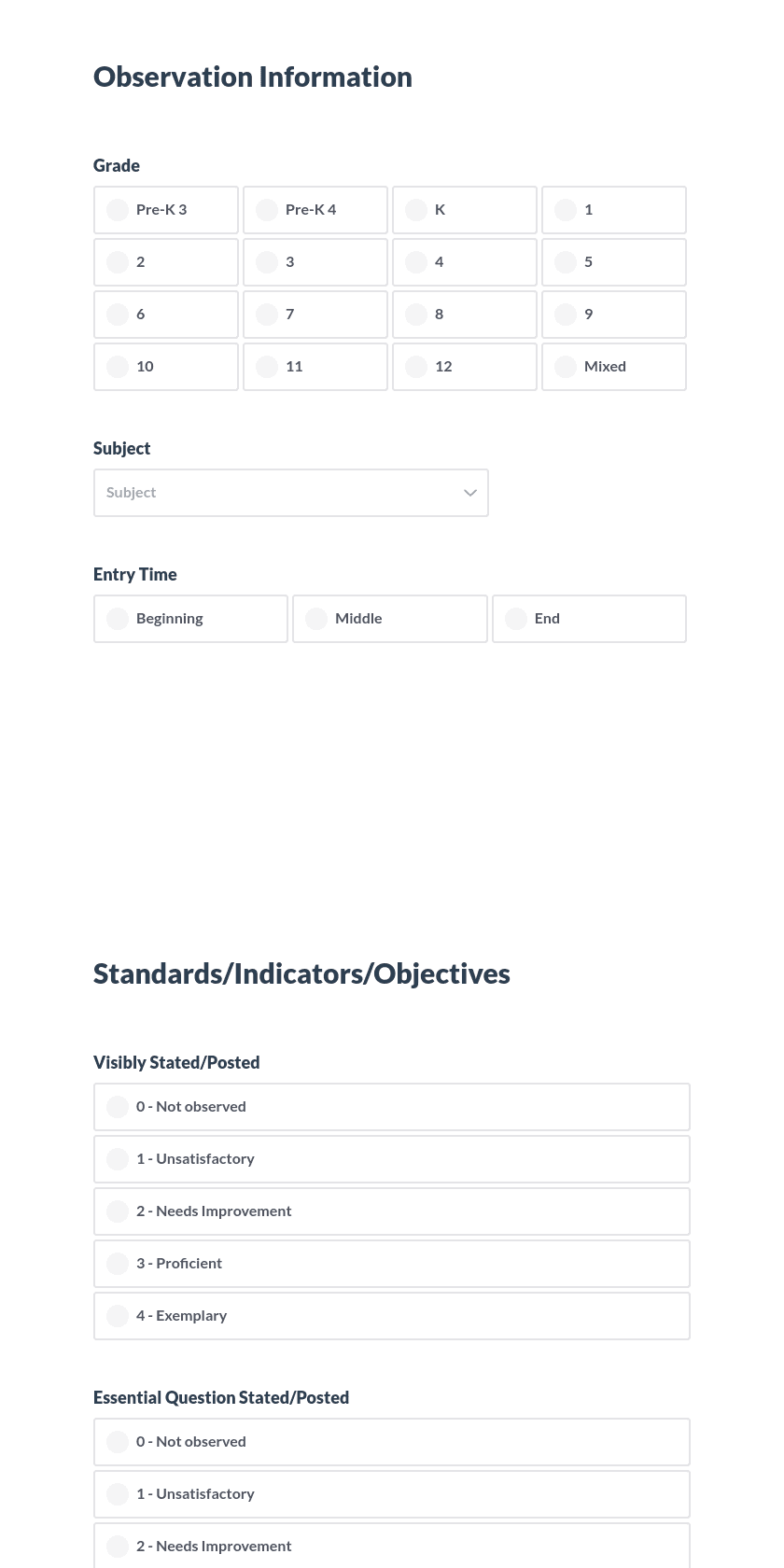 Classroom Observation Preview