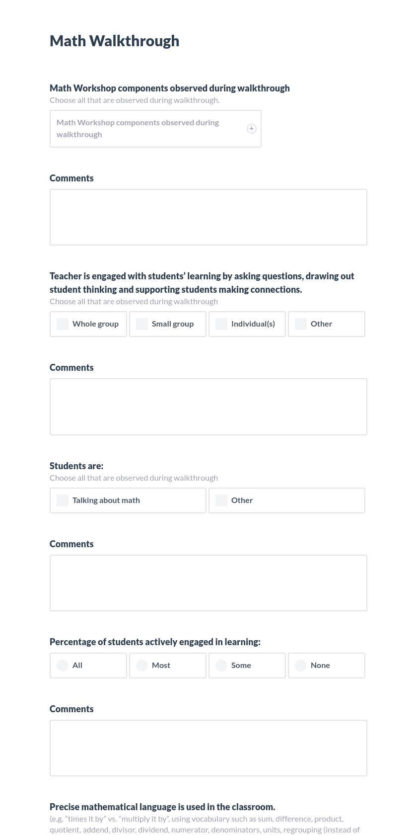 Math Walkthrough Revised Preview