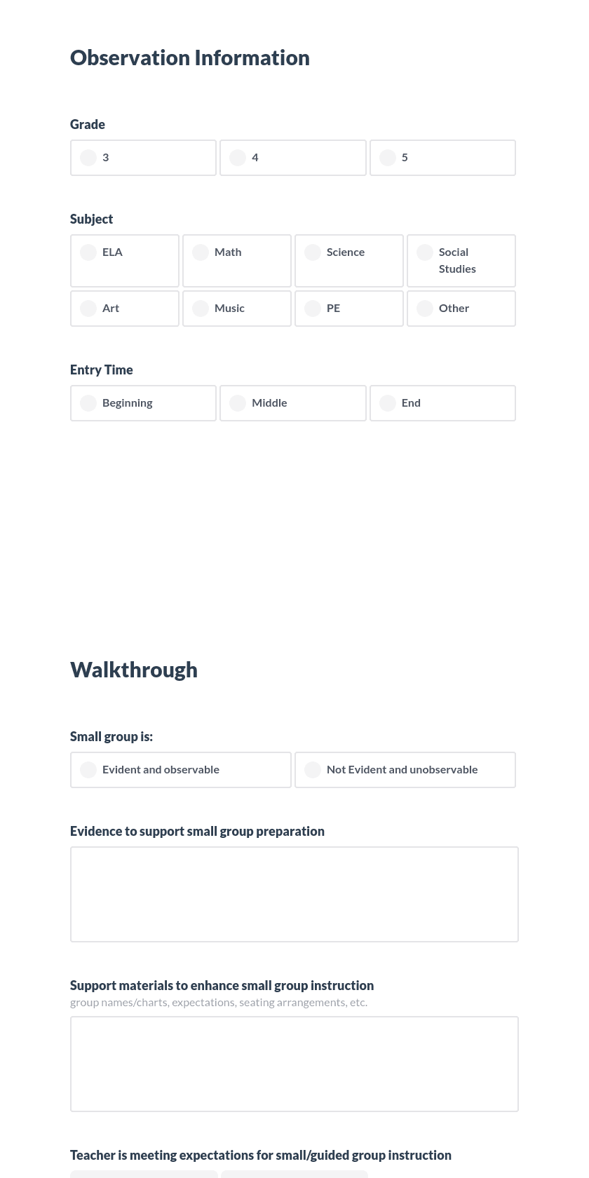 Small/Guided Group Observation Preview