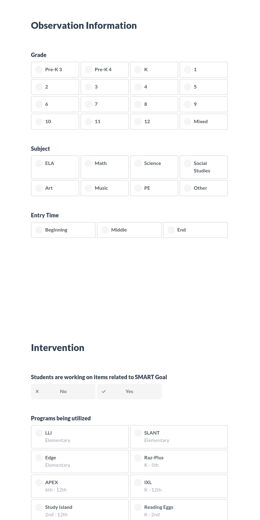 Math and Reading Intervention Preview