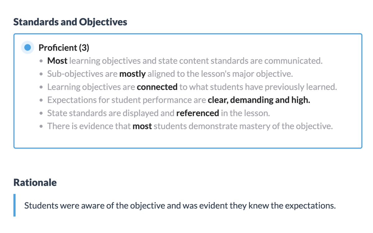 Indicator scoring detailed example