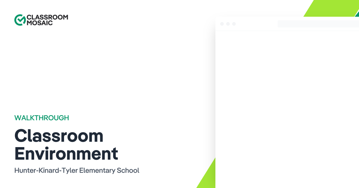 Classroom Environment | Teacher Observation Form