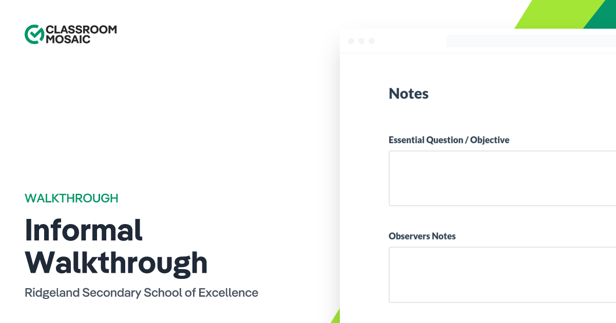 Informal Walkthrough Teacher Observation Form   Opengraph Image