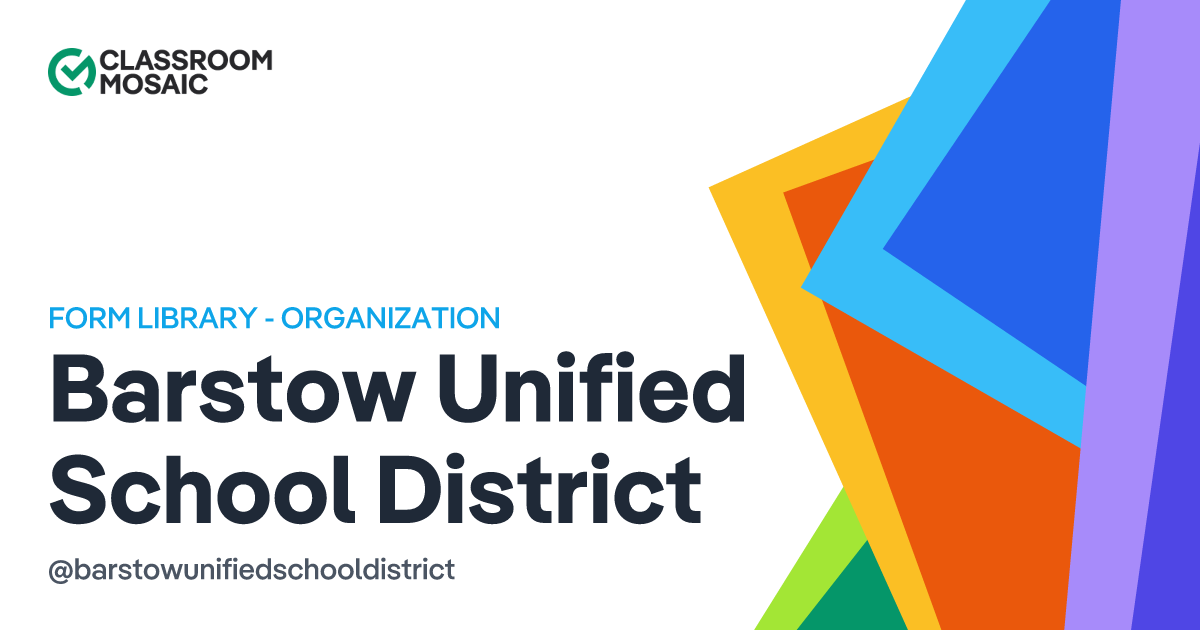 Barstow Unified School District's Teacher Observation Forms