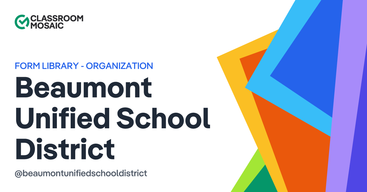 Beaumont Unified School District's Teacher Observation Forms