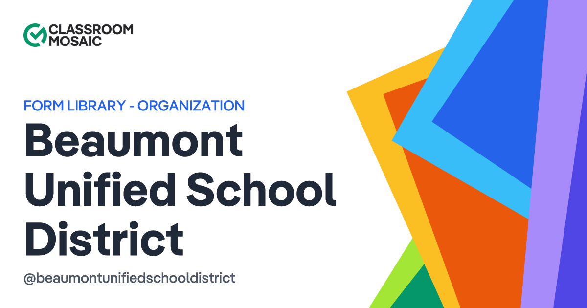 Beaumont Unified School District s Teacher Observation Forms